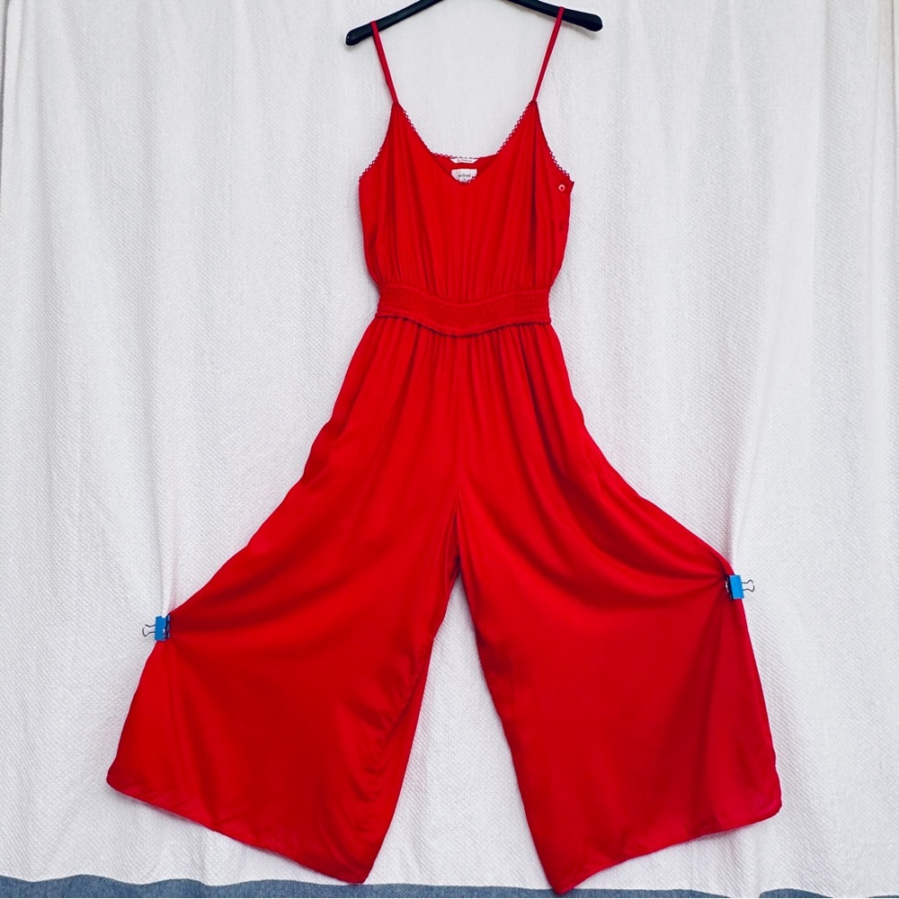 Wilfred La Boheme Red Jumpsuit – XS – Luxe Flowy Style – Festival & Summer